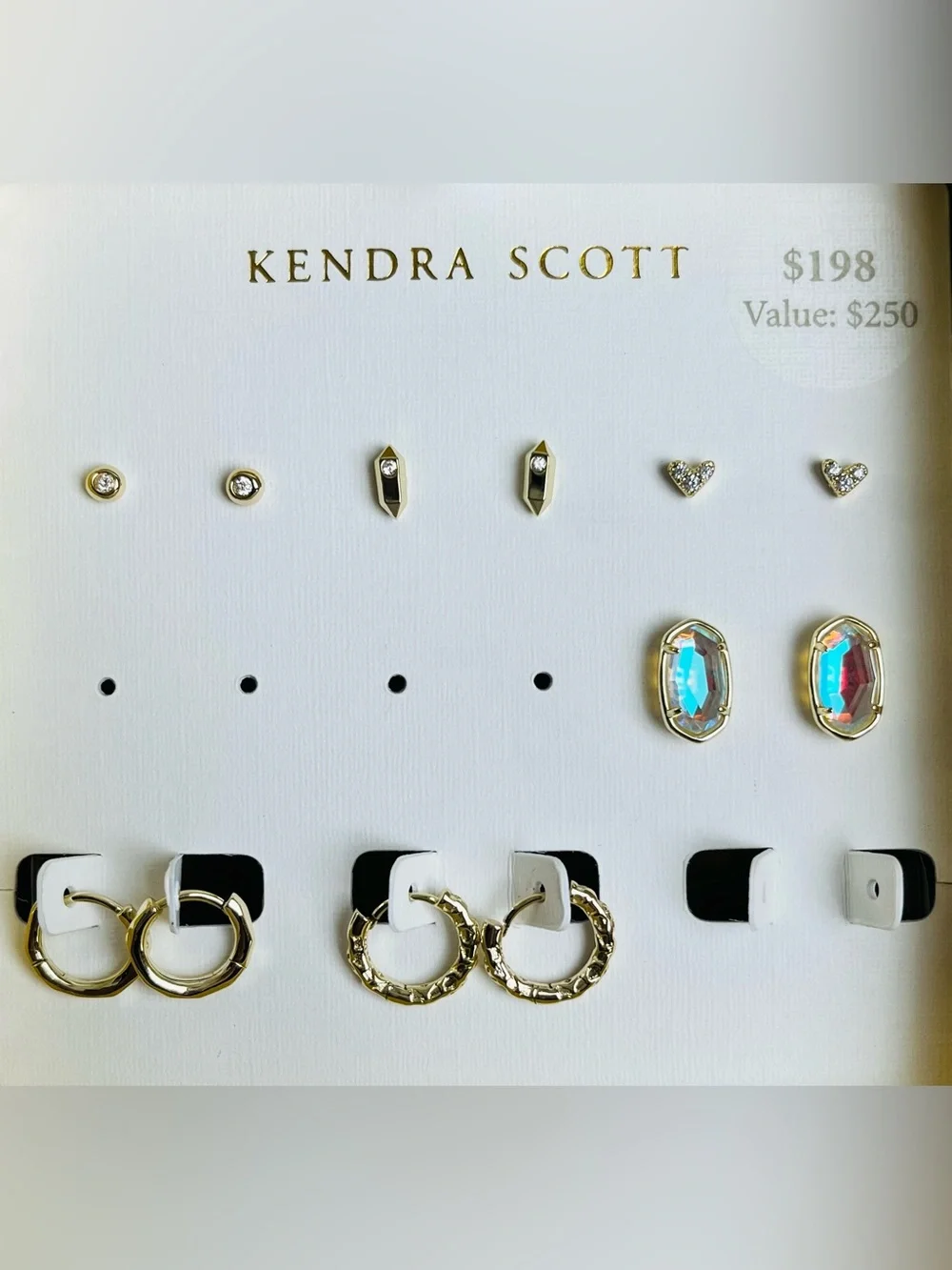 Kendra Scott 6-Pc. Set Assorted Crystal Stud & Hoop Earrings
